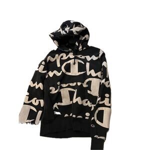 Champion Reverse Weave Logo Pullover Hoodie Mens Medium